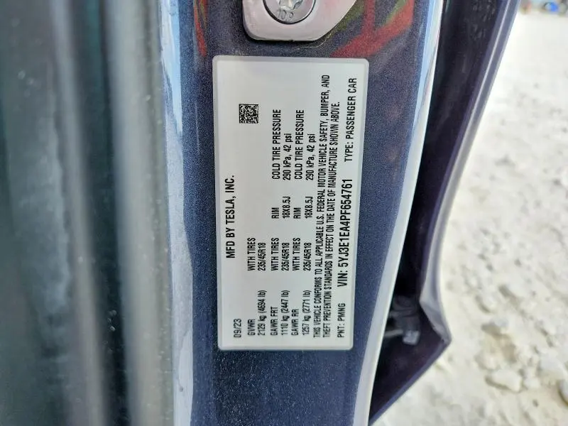 2023 TESLA MODEL 3   