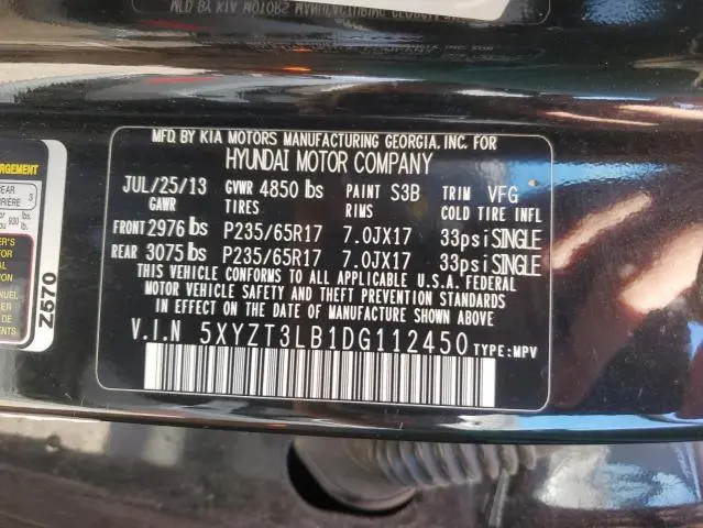 2013 HYUNDAI SANTA FE SPORT   