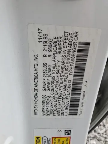 2018 HONDA ACCORD EXL  