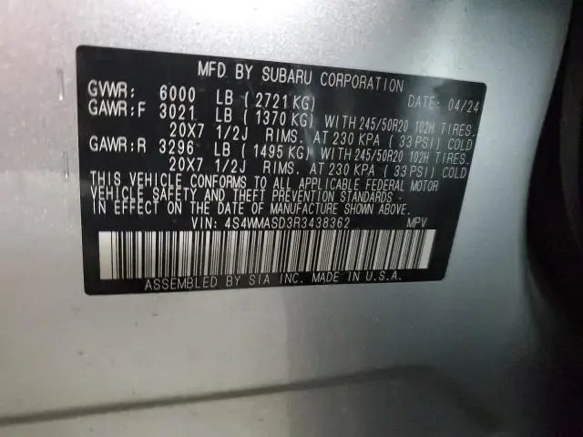 2024 SUBARU ASCENT LIMITED  