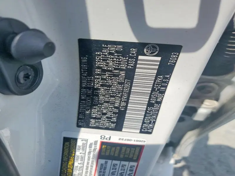 2015 TOYOTA CAMRY XSE  