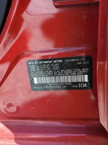 2022 MITSUBISHI MIRAGE G4 ES  