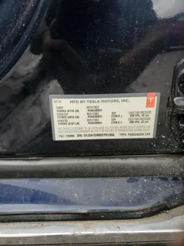 2013 TESLA MODEL S   