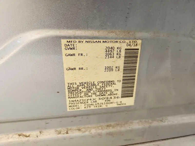 2018 NISSAN LEAF SL  