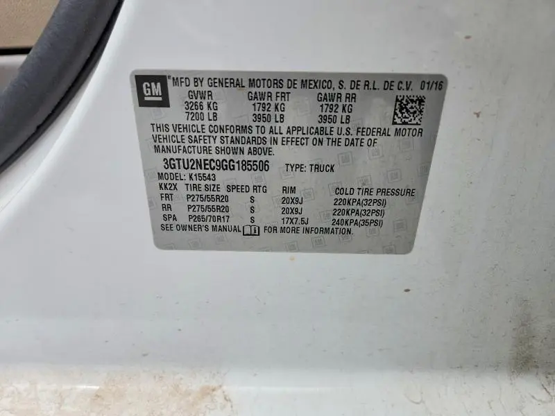 2016 GMC SIERRA K1500 SLT  