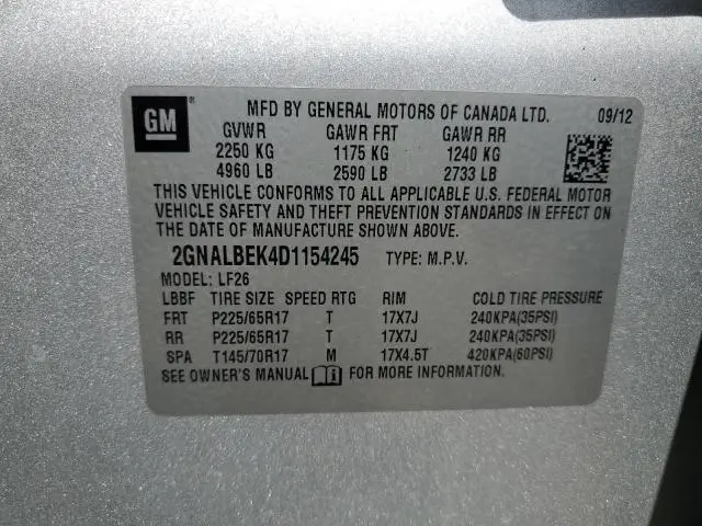 2013 CHEVROLET EQUINOX LS