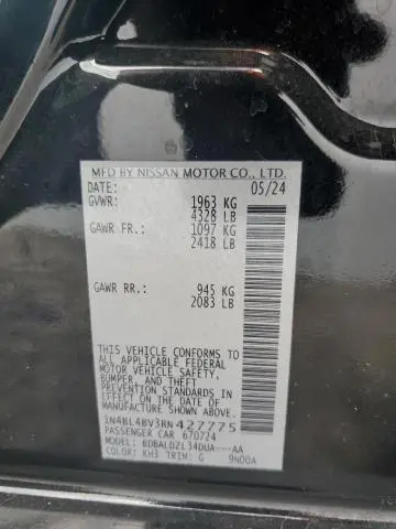 2024 NISSAN ALTIMA S  