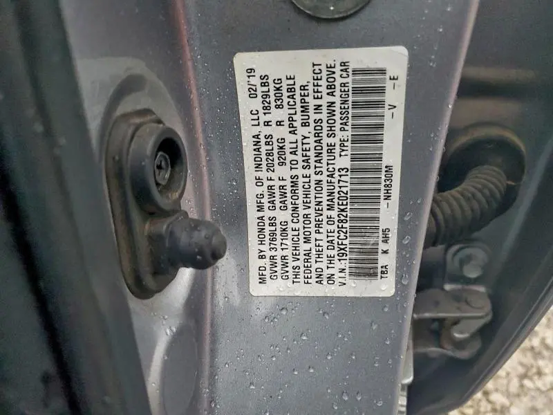 2019 HONDA CIVIC SPORT  