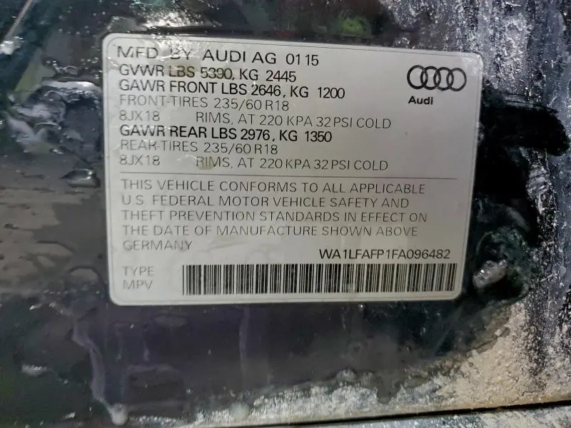 2015 AUDI Q5 PREMIUM PLUS  