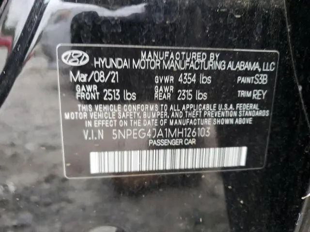 2021 HYUNDAI SONATA SE