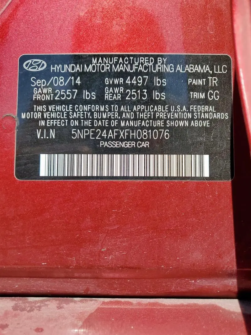 2015 HYUNDAI SONATA SE  