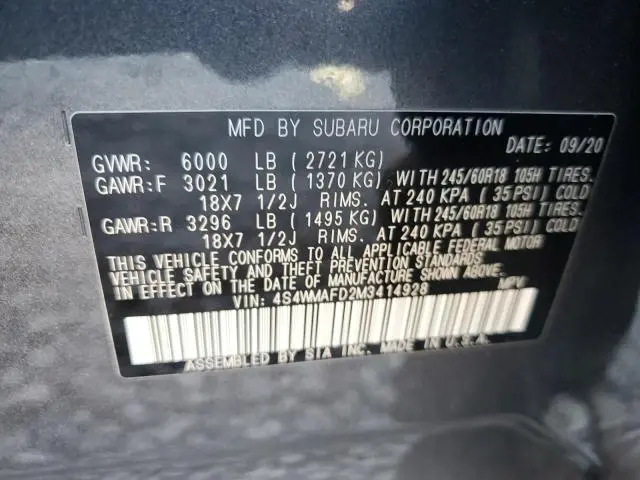 2021 SUBARU ASCENT PREMIUM  