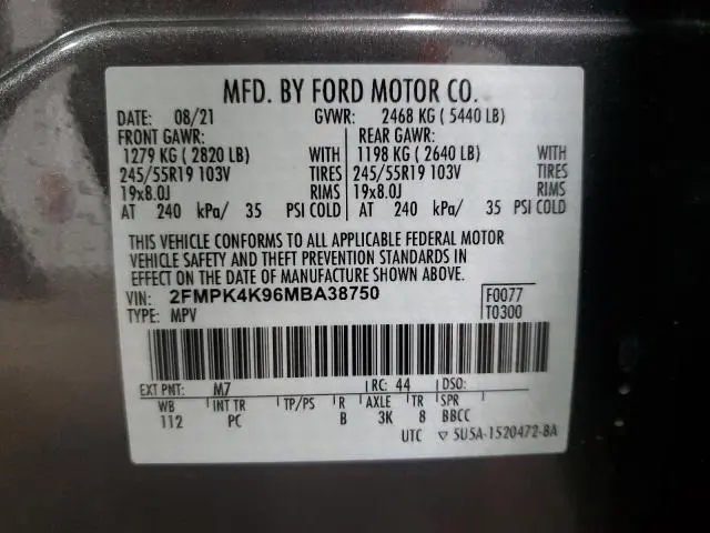 2021 FORD EDGE TITANIUM  