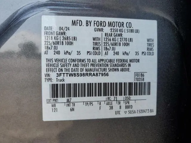 2024 FORD MAVERICK LARIAT  