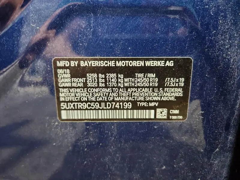 2018 BMW X3 XDRIVE30I  