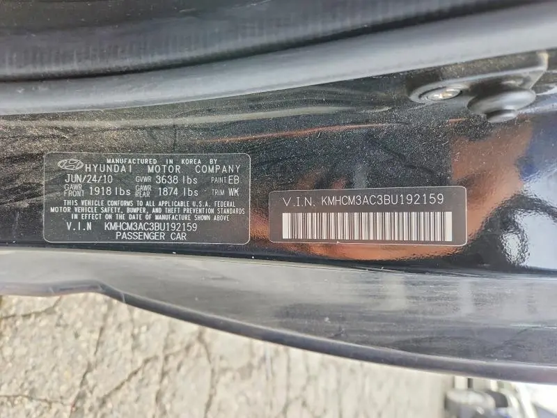 2011 HYUNDAI ACCENT GL  