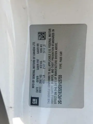 2012 CHEVROLET CAMARO LT  