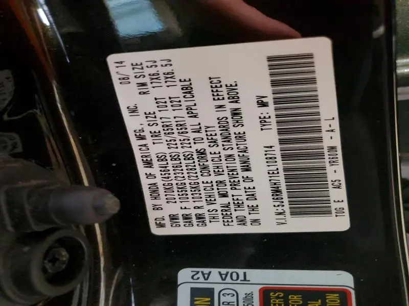 2014 HONDA CR-V EXL  