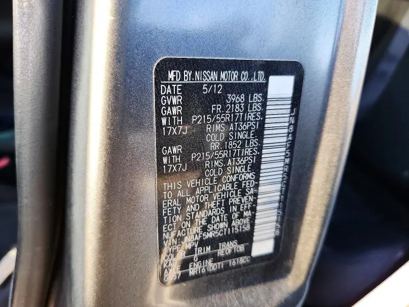 2012 NISSAN JUKE S  