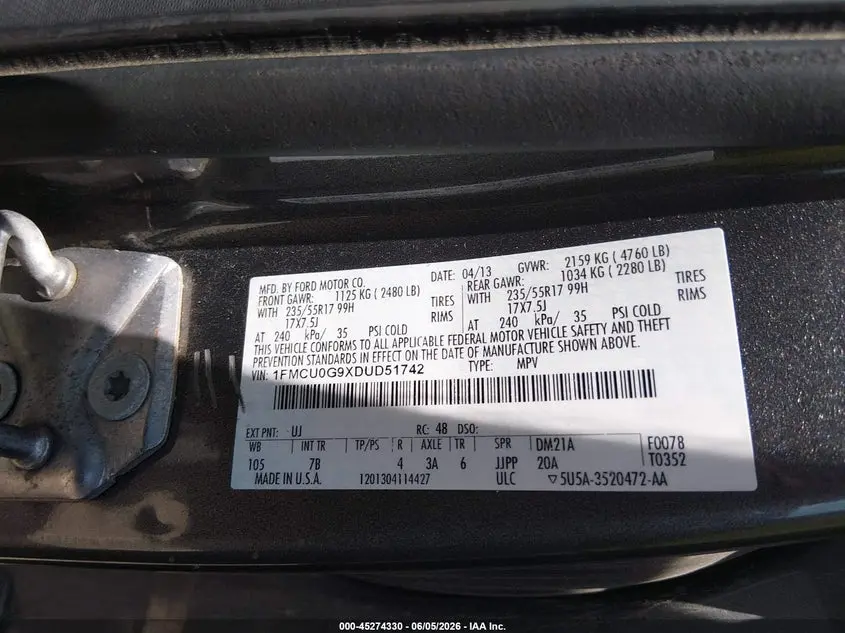 2013 FORD ESCAPE SE
