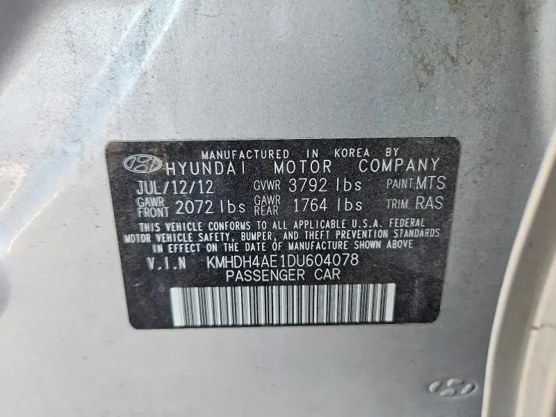 2013 HYUNDAI ELANTRA GLS  