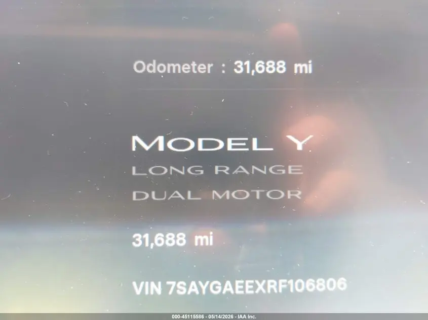 2024 TESLA MODEL Y LONG RANGE DUAL MOTOR ALL-WHEEL DRIVE