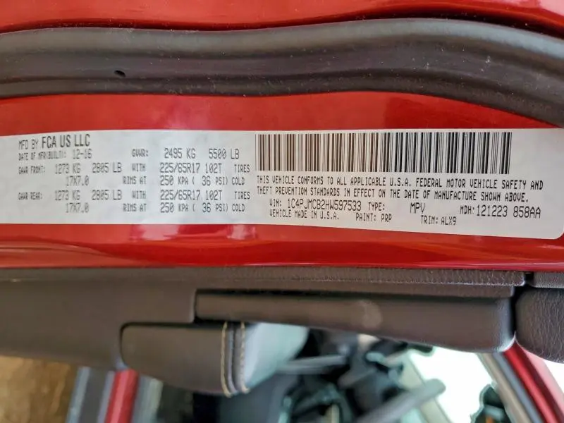 2017 JEEP CHEROKEE LATITUDE  