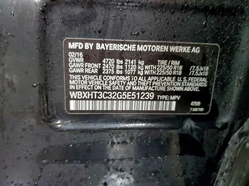 2016 BMW X1 XDRIVE28I  