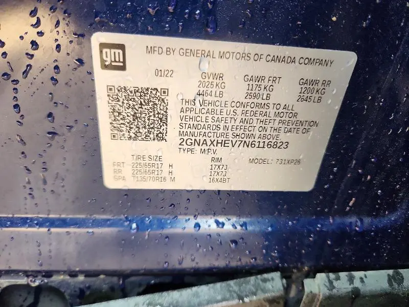 2022 CHEVROLET EQUINOX LS  