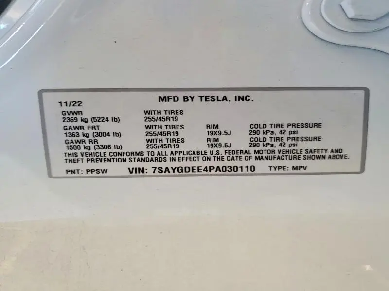 2023 TESLA MODEL Y   