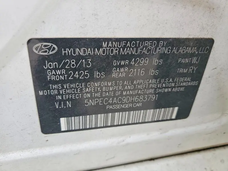 2013 HYUNDAI SONATA SE  