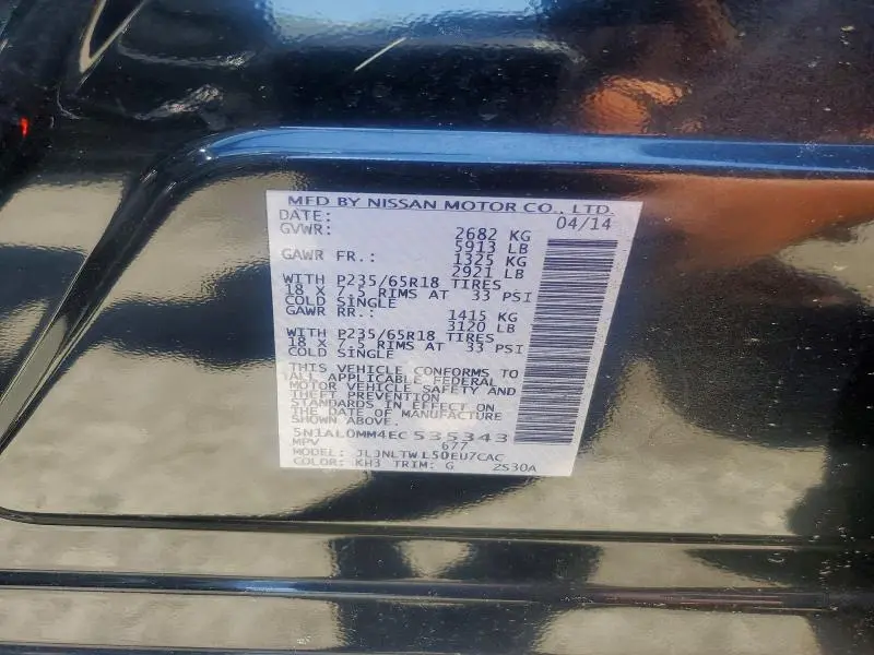 2014 INFINITI QX60 BASE  