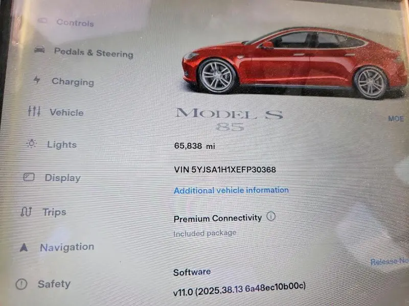 2014 TESLA MODEL S   