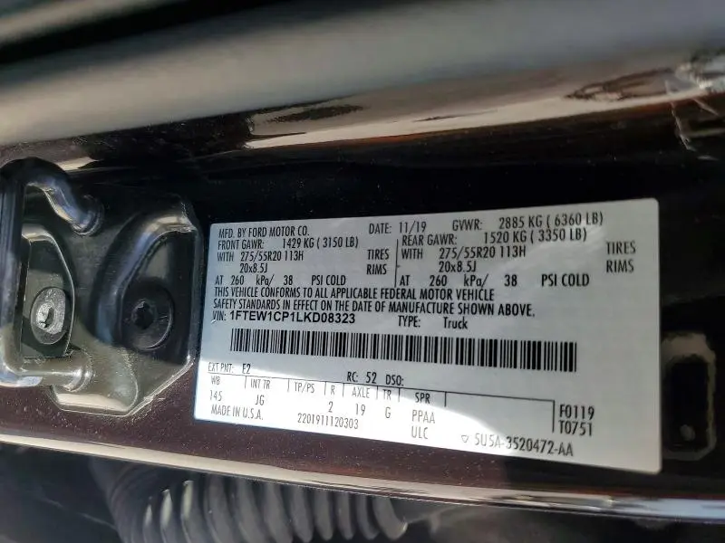 2020 FORD F150 SUPERCREW  