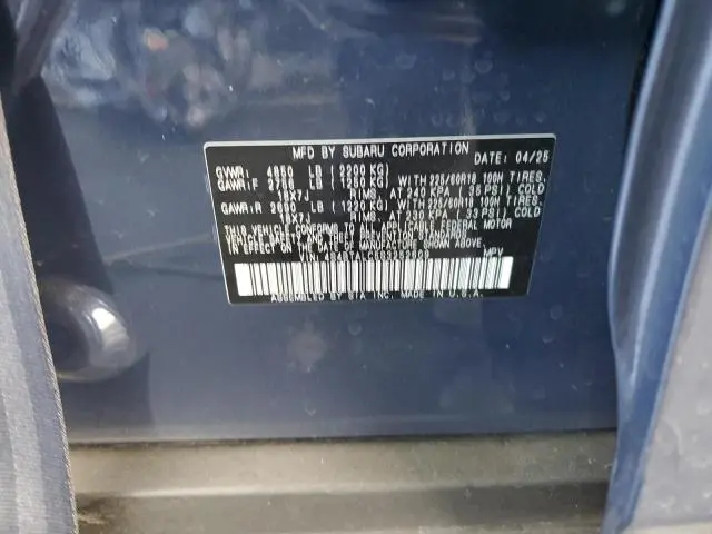 2025 SUBARU OUTBACK ONYX EDITION  