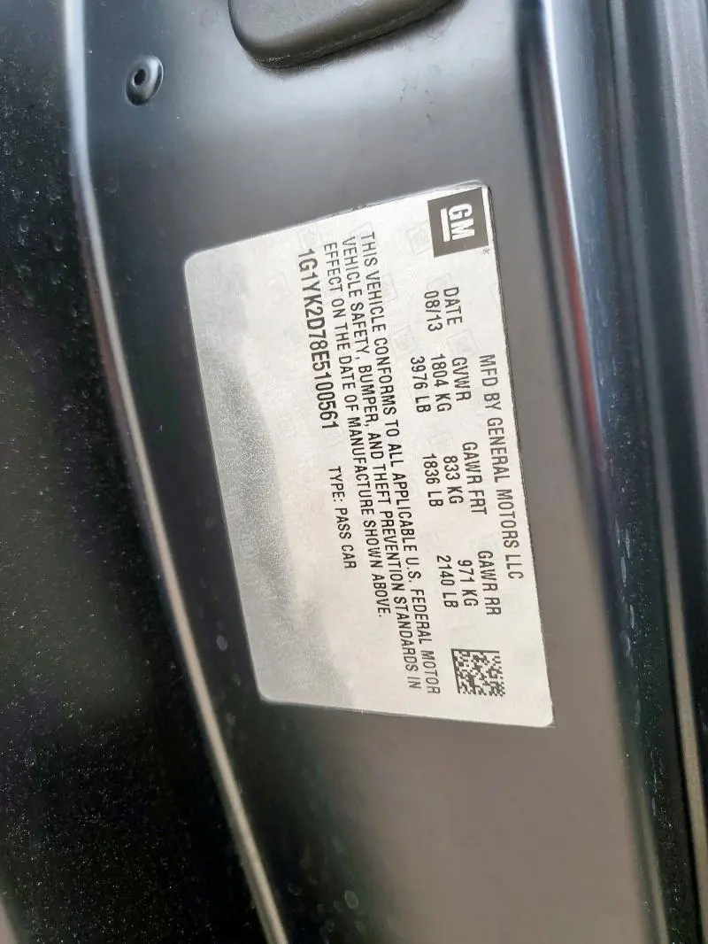 2014 CHEVROLET CORVETTE STINGRAY Z51 2LT  