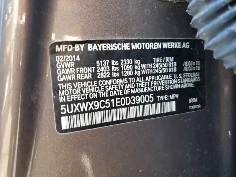 2014 BMW X3 XDRIVE28I  