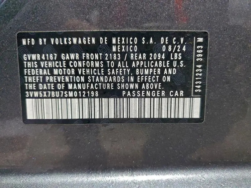 2025 VOLKSWAGEN JETTA S  