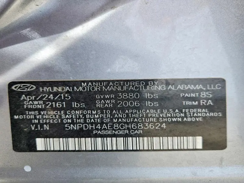 2016 HYUNDAI ELANTRA SE  