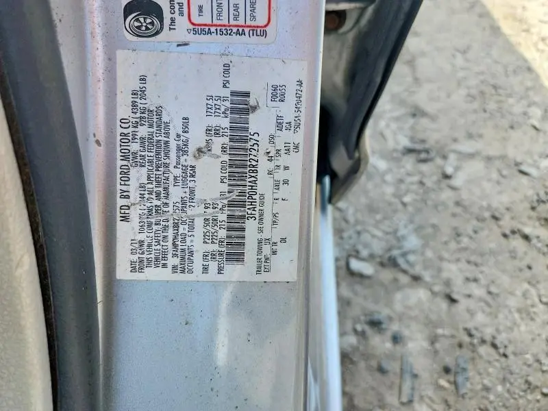 2011 FORD FUSION SE  