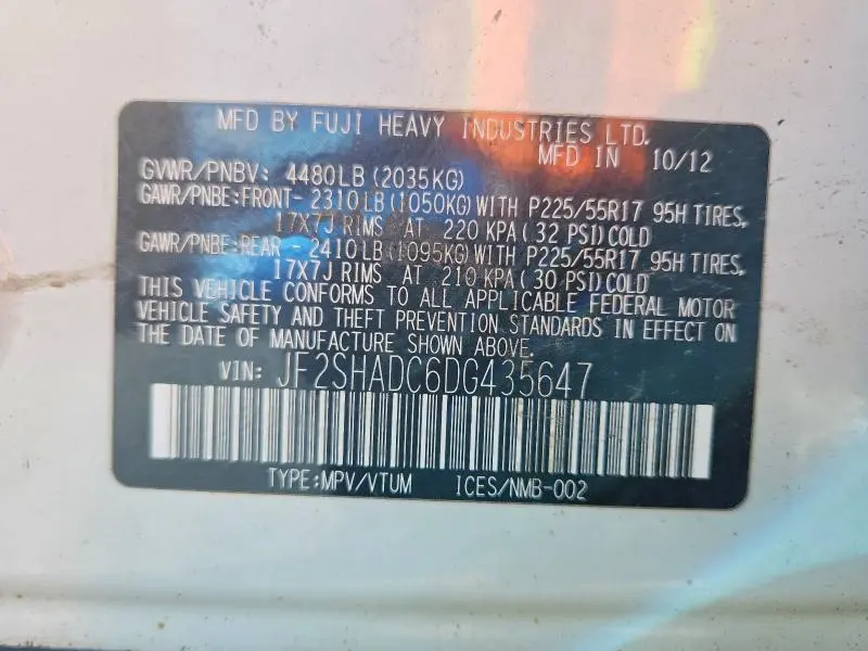 2013 SUBARU FORESTER 2.5X PREMIUM  