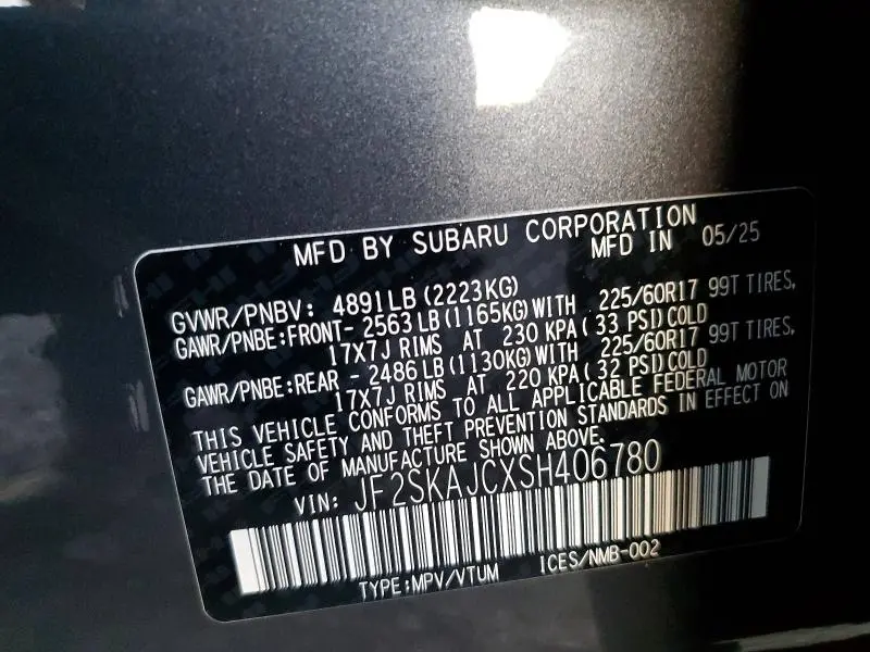 2025 SUBARU FORESTER WILDERNESS  