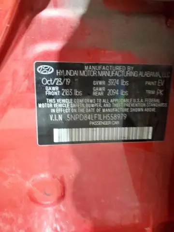 2020 HYUNDAI ELANTRA SEL  