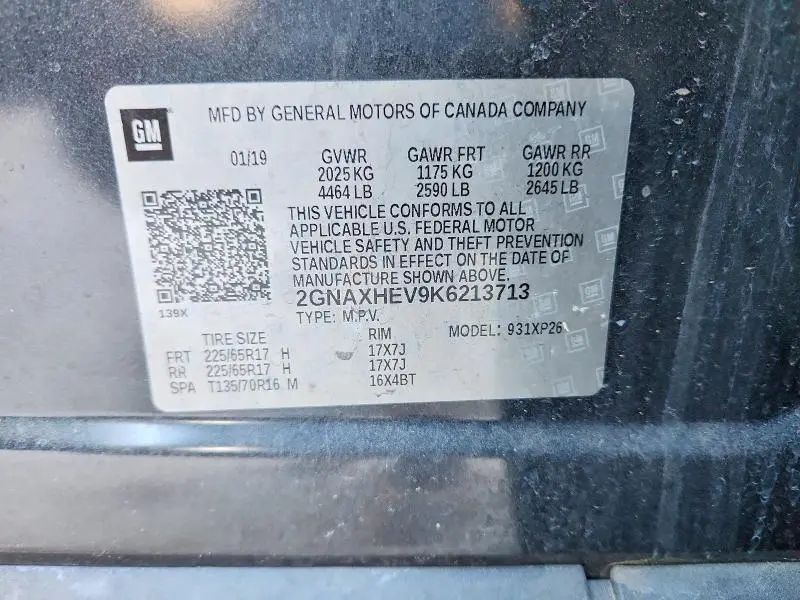 2019 CHEVROLET EQUINOX LS  