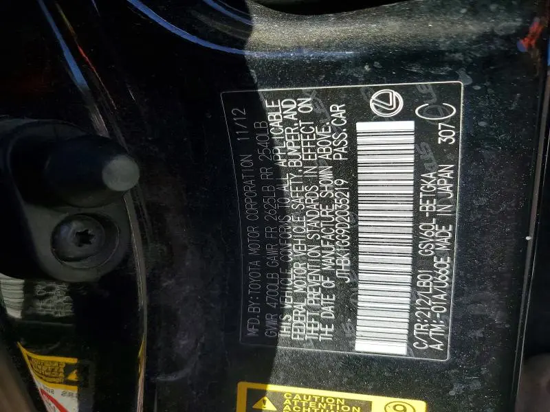 2013 LEXUS ES 350 BASE  