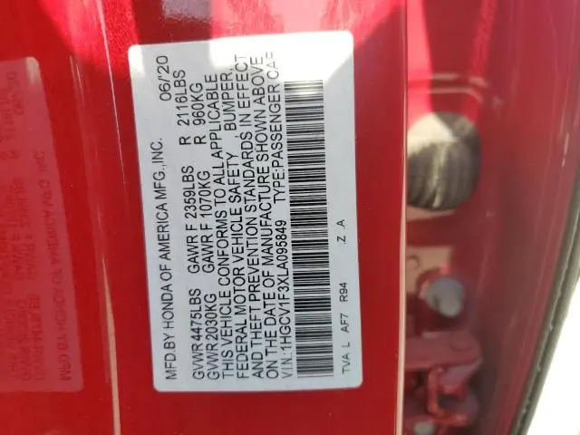 2020 HONDA ACCORD SPORT  