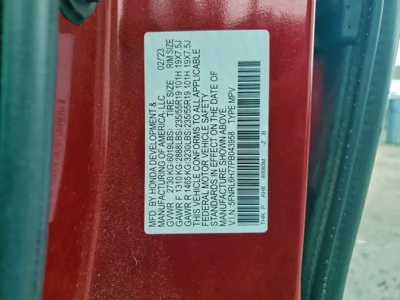 2023 HONDA ODYSSEY SPORT-L  