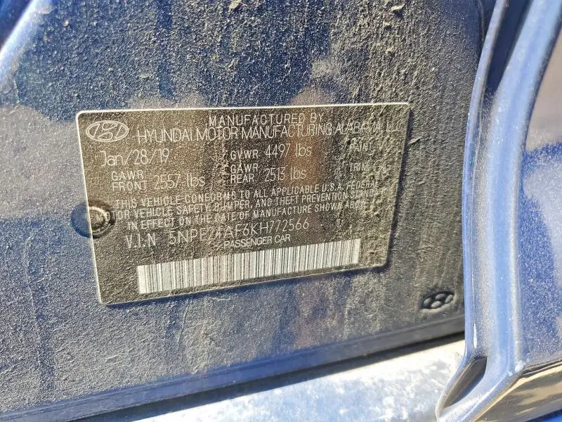 2019 HYUNDAI SONATA SE  