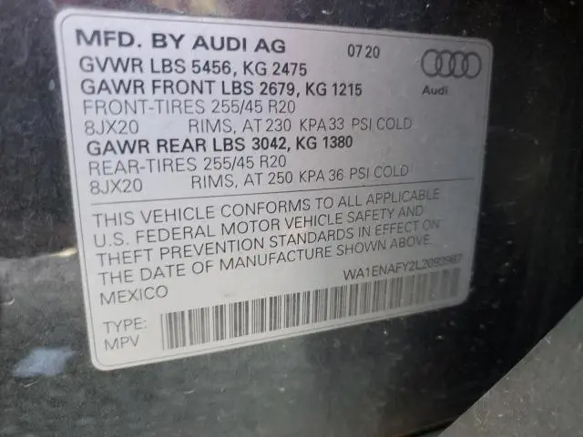 2020 AUDI Q5 TITANIUM PREMIUM PLUS  