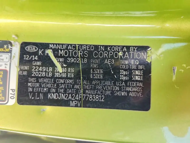 2015 KIA SOUL BASE  